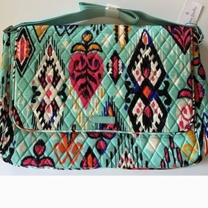VERA BRADLEY-Quilted Turquoise Multi-Color Crossbody Bag